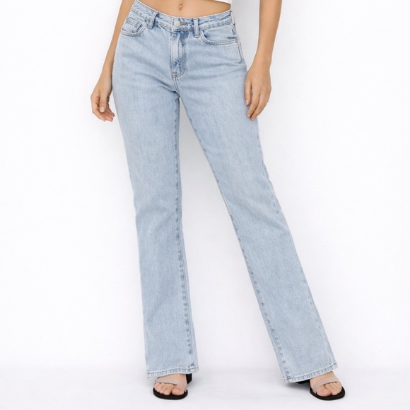 PacSun High Rise Light Wash Straight Leg Jeans Y2K - Size 26 - Picture 2 of 8